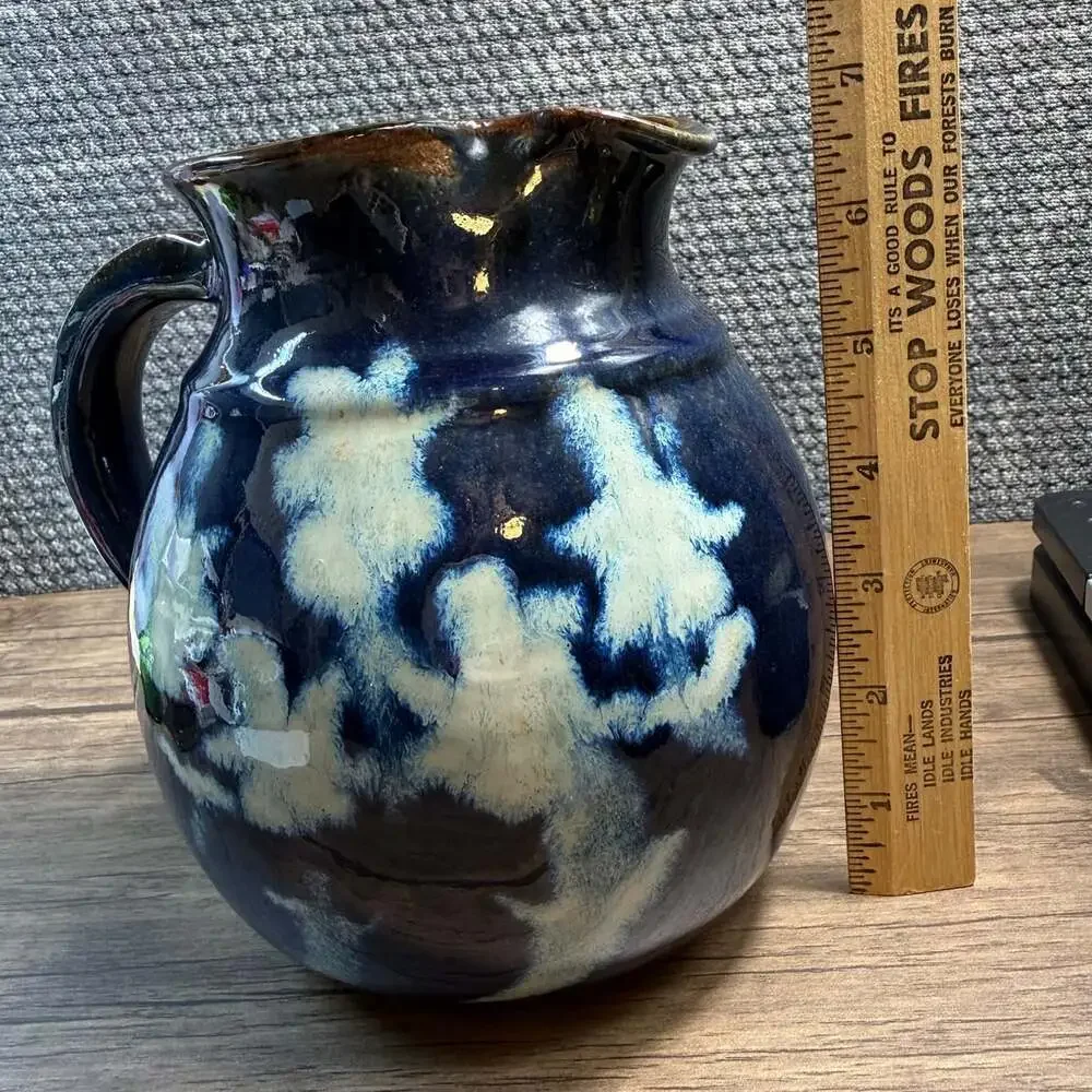 Vintage MISSISSIPPI Pottery Pitcher by JAN CARTER Gore Springs, Miss Dated 1987